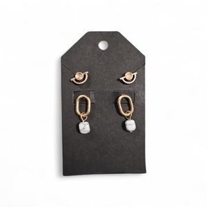 Pick Yours- Set Of 2 Gold Tone Earrings